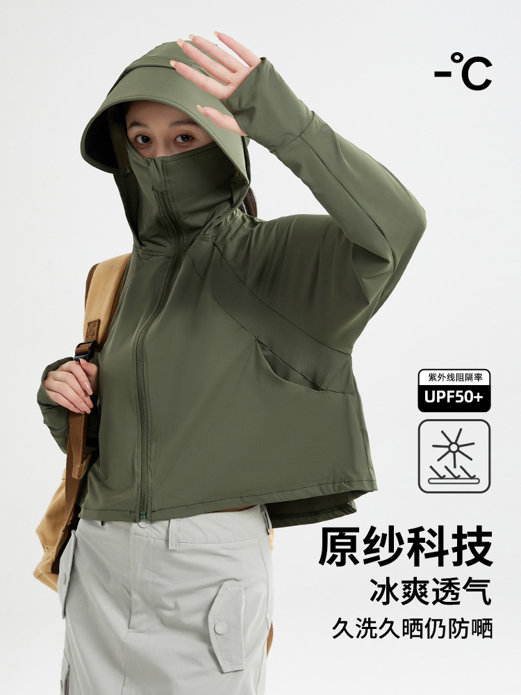 Ice Silk Sun Protection Clothing for Women 2025 Summer Uv Protection Upf50+ New Sun Protection Clothing Thin Sun Protection Blouse