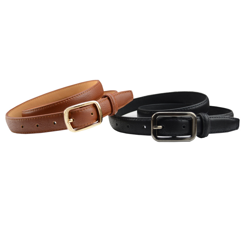 Belt Women's Thin Needle Buckle Small Belt Thin Fashionable Simple All-match Korean Style Student Jeans with Women's Thin Belt