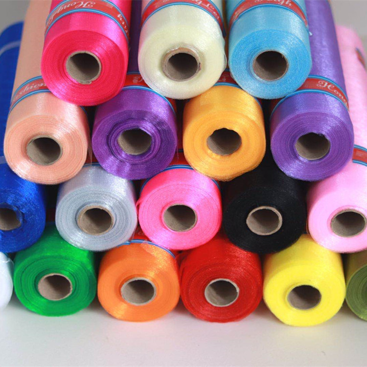 Spot supply cross-border snow yarn roll orgaza organza yarn roll 29cm * 26m wedding stair armchair back decoration