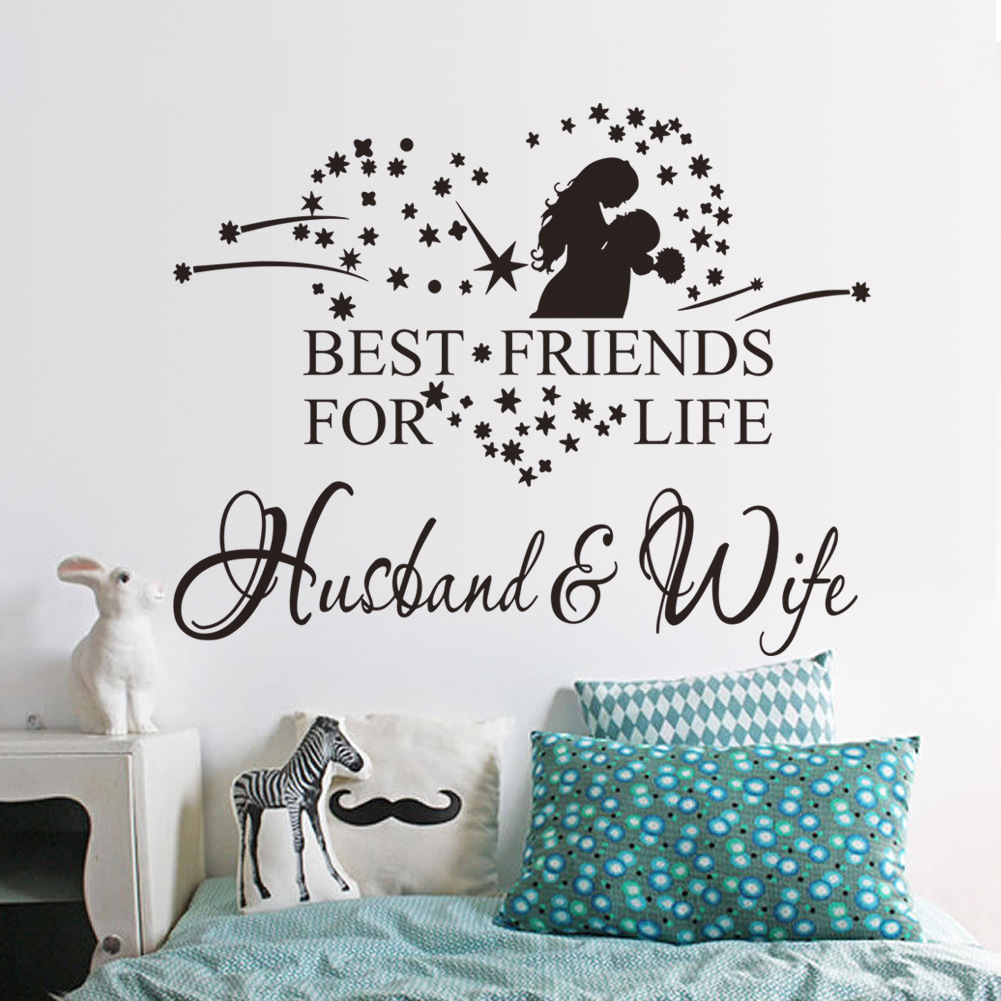 ZY8385 new foreign trade export English motto warm romantic bedroom background wall stickers manufacturers wholesale