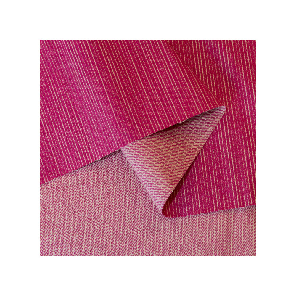 Picture of Non-elastic Color Stripe Vertical Bamboo Denim Fabric Women's Wide Leg Pants Jacket Pink Sky Blue Clothing Denim Fabric