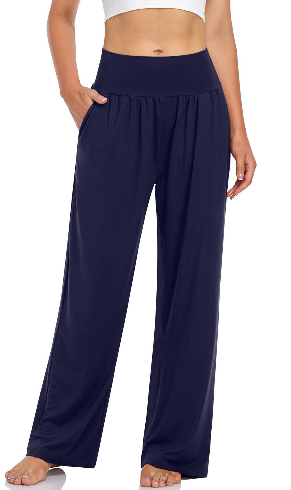 Picture of 2023 Spring/Summer Yoga Running Pants Cool Casual Pants for Women Summer Popular Style Lazy Style, Comfortable Wide-Leg Pants
