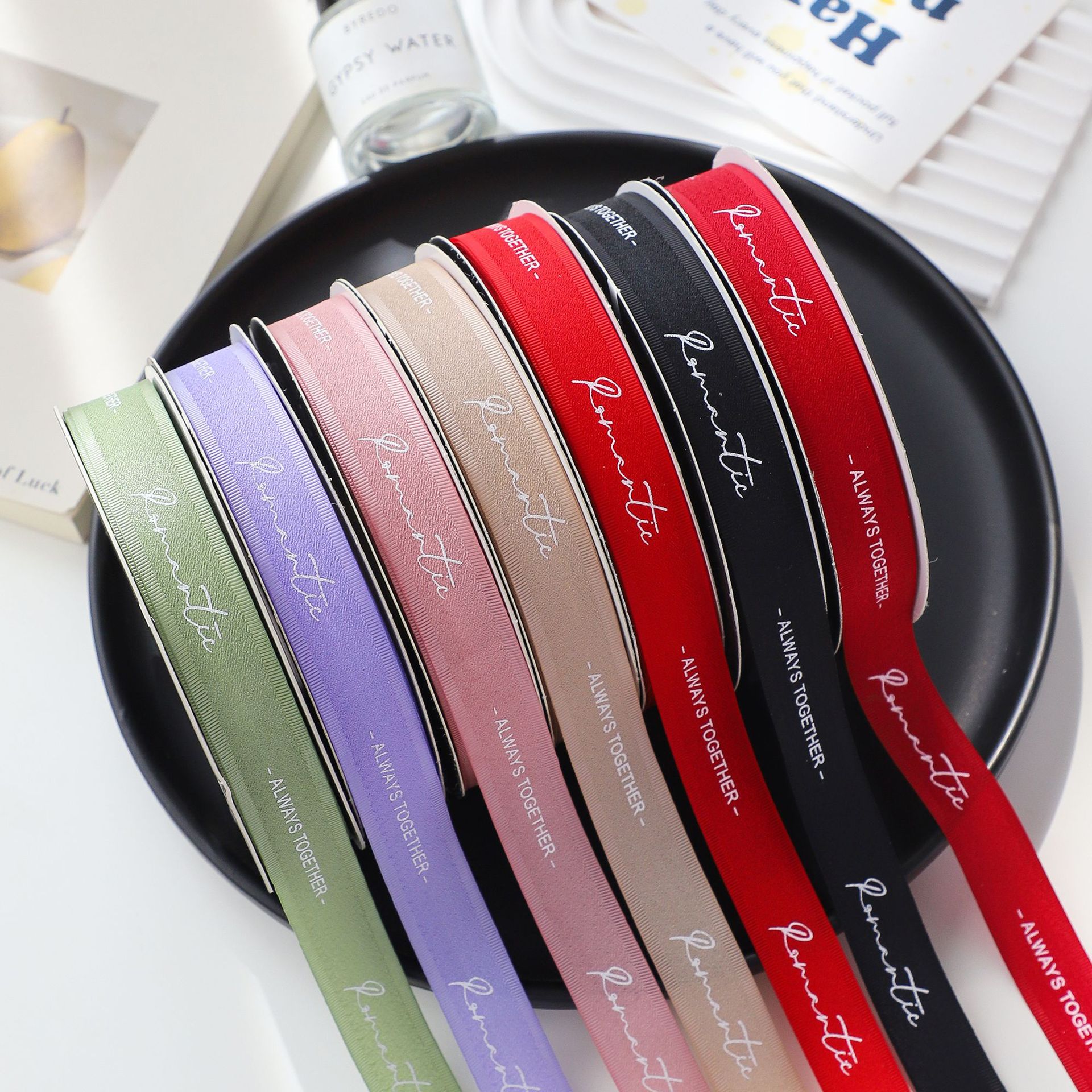 2.0cm English Hemp Yarn Ribbon Floral Ribbon Bow DIY Garment Accessories Gift Fruit Basket Tie