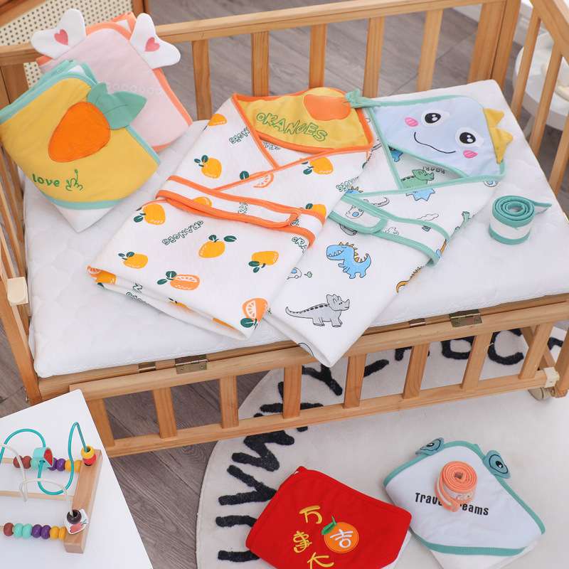 Picture of Baby Blanket Pure Cotton Type a Soft Breathable Delivery Room Newborn Swaddle Four-Season Universal Baby Blanket Anti-Jump