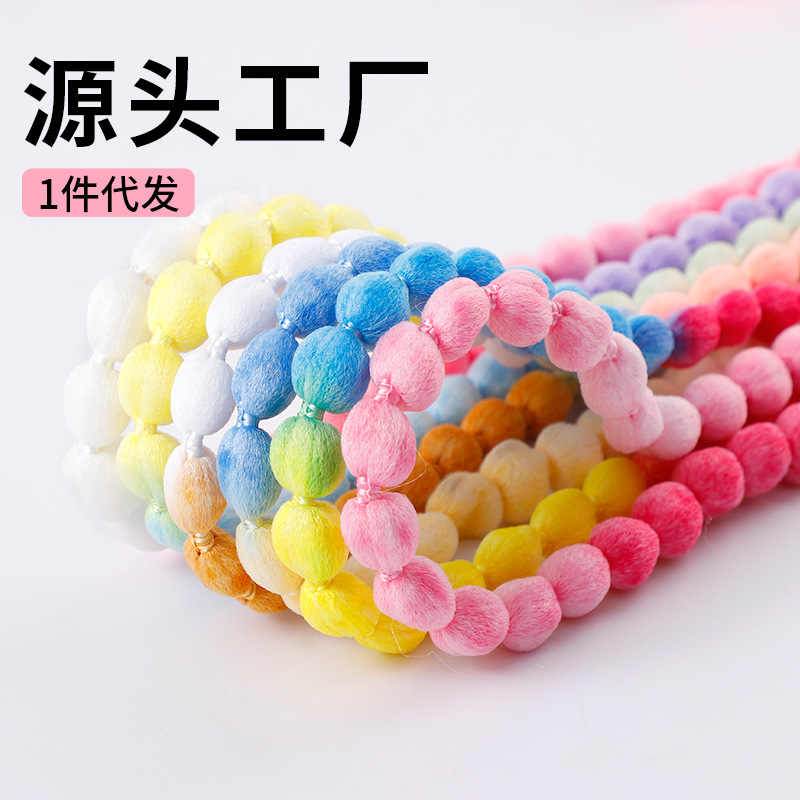 Hole shoes bubble shoelace round color woven casual shoes slippers shoes flower shoes buckle gourd shoelace rope accessories