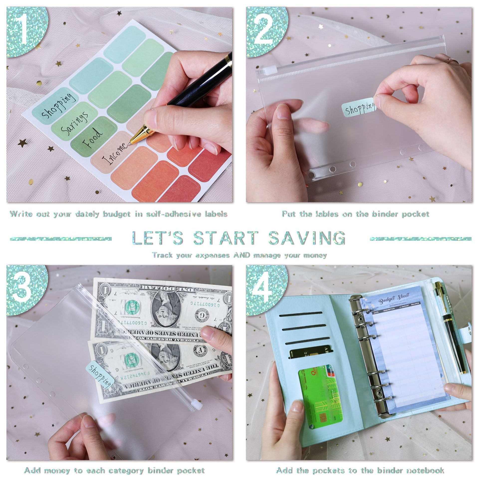 Picture of Cross-Border Morandi A6 Loose-Leaf Accounting Notebook Creative Macaron Cash Budget Financial Planning Hand Ledger