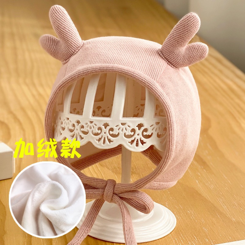 Picture of Baby Hat Spring and Autumn Baby Cute Super Cute Autumn and Winter Baby Ear Protection Newborn Female Baby Fetal Hat Boy