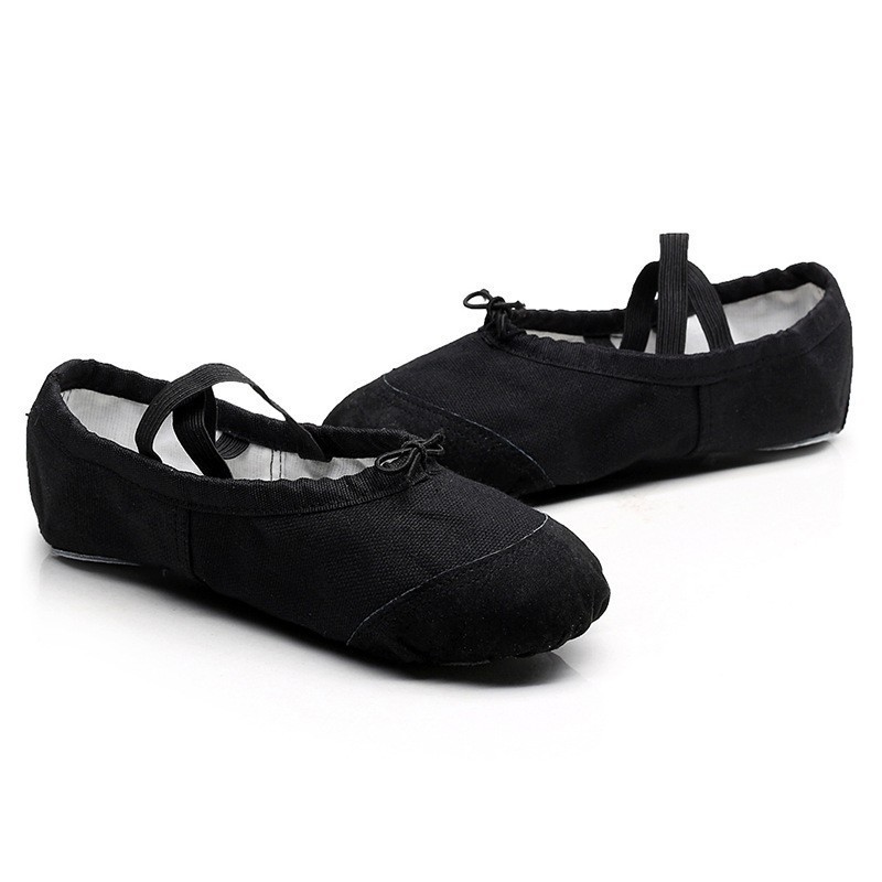 Picture of Children's Meat Pink Dancing Shoes Lace-up Free Dancing Shoes Adult Cat Claw Soft-soled Shoes Canvas Practice Shoes Ballet Shoes