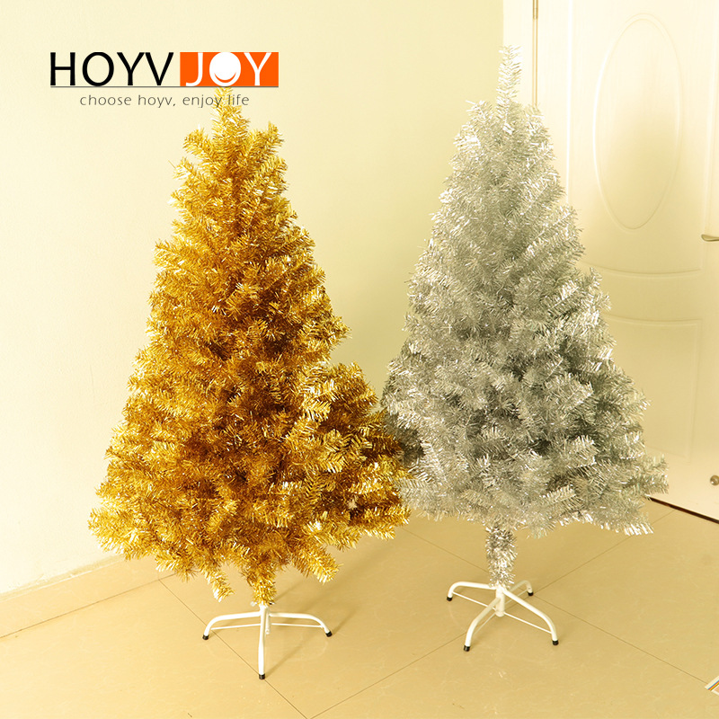 Cross-Border Spot Encrypted Tops Christmas Tree Home Christmas Decoration Gold Silver Simulation Tree Factory Wholesale
