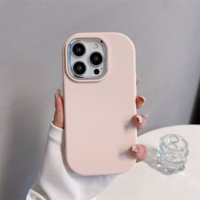 Picture of Solid Color Chubby Girl for Apple 16pro Phone Case New 15promax Electroplated 14/13/12 Drop-resistant 11x