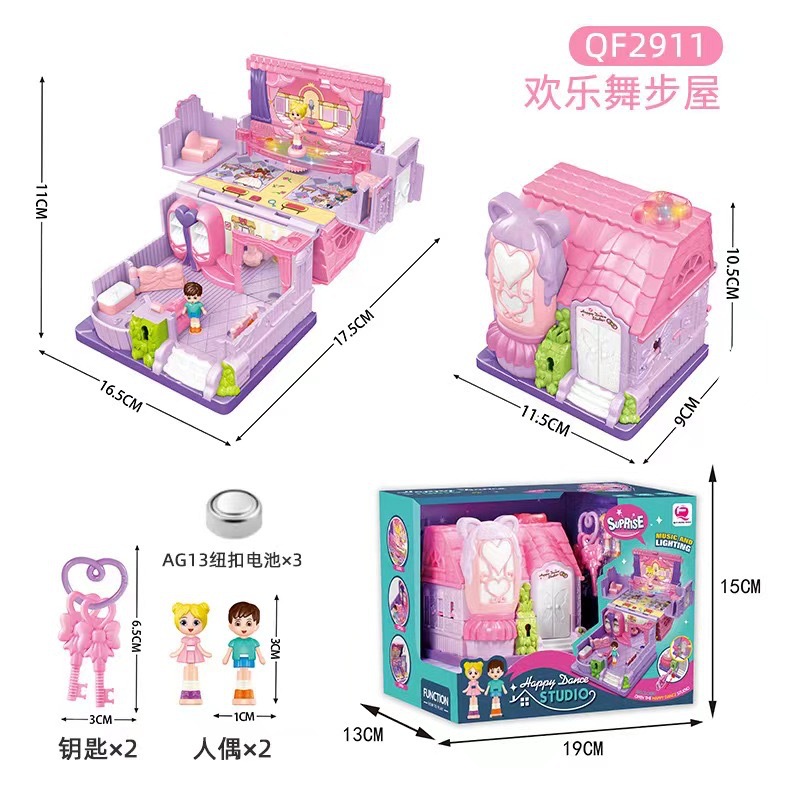 Picture of Cross-border Children's Variables Surprise Cabin Girl Simulation Princess Castle Villa Model Doll House Play House Toys