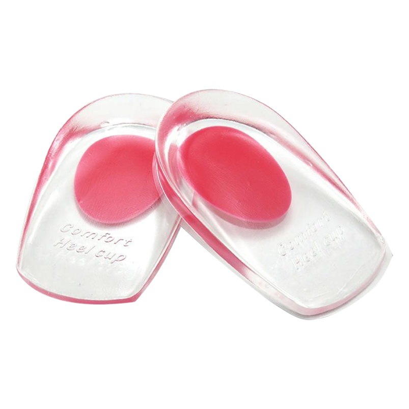 Wholesale Pu Transparent Silicone Heel Insole to Relieve Heel Pain Sole Pad Thickeneded Heel Pad Shock-Absorbing Heel Pad