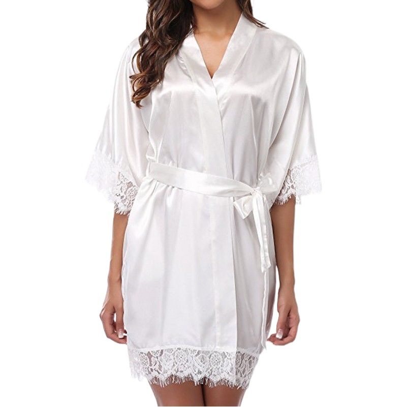 Ruixiang European and American Large Size Nightgown, Sexy Temptation Intimates, Export Style Sexy Bathrobe, Sexy Ice Silk Pajamas