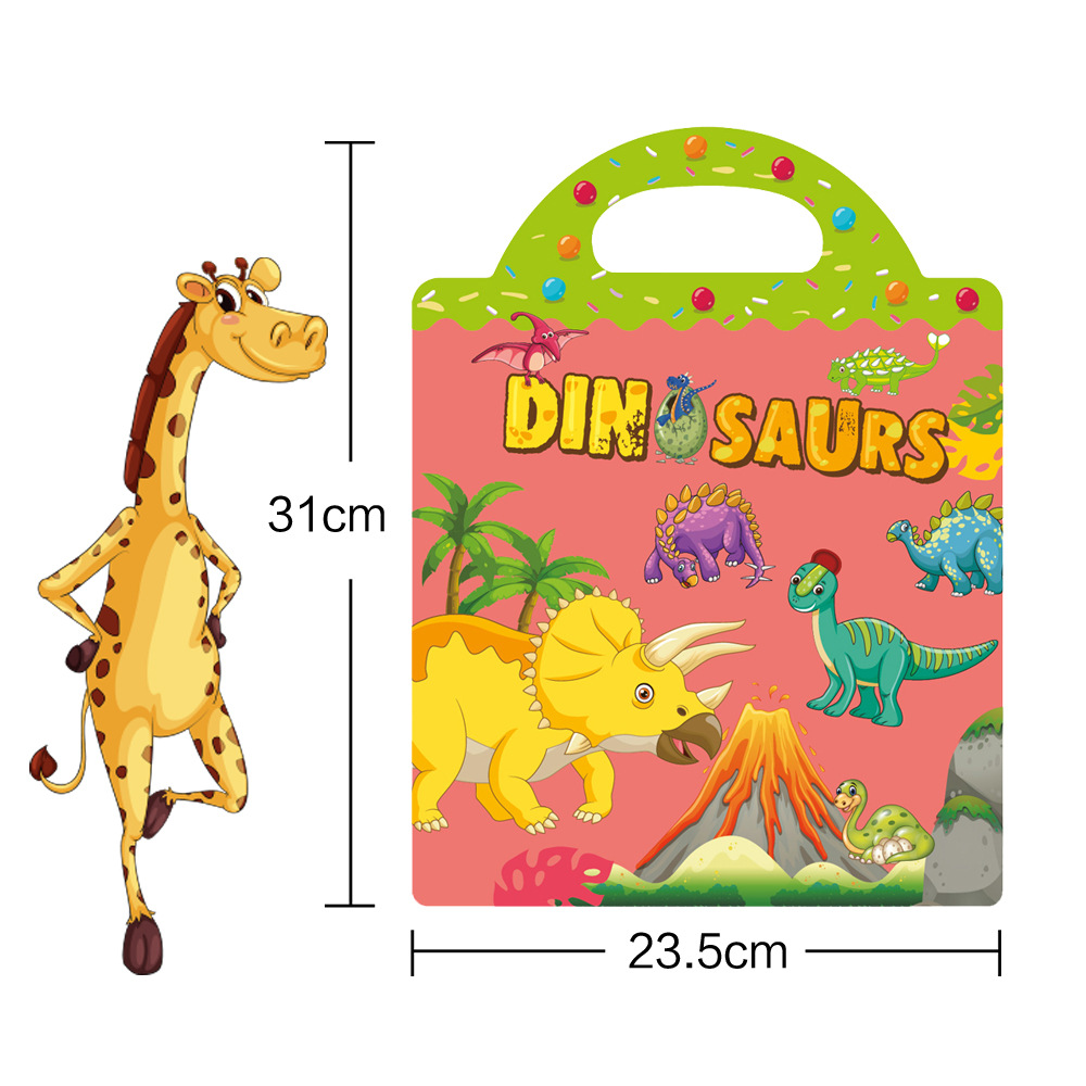 Picture of Cross-border DIY fun children's scene sticker book early education concentration training can be moved repeatedly paste quiet book