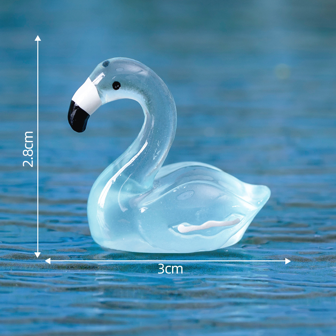 Picture of Micro Landscape Creative Cute Luminous Artificial Flamingo Aquarium Moss Landscaping Decoration Accessories Desktop Small Ornaments