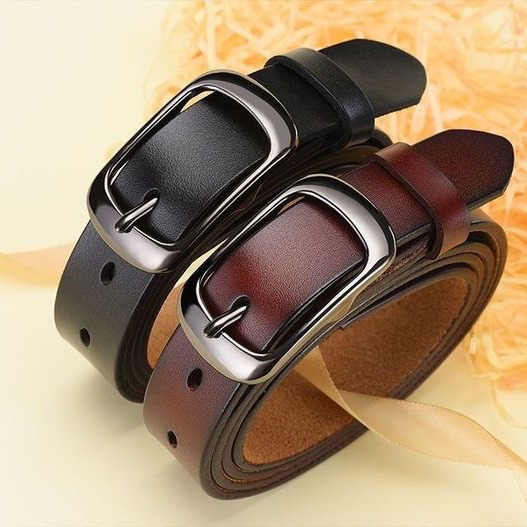 Cross-border Women's Leather Belt New Fashion All-match Women's Decorative White Thin Belt Niche Jeans Belt
