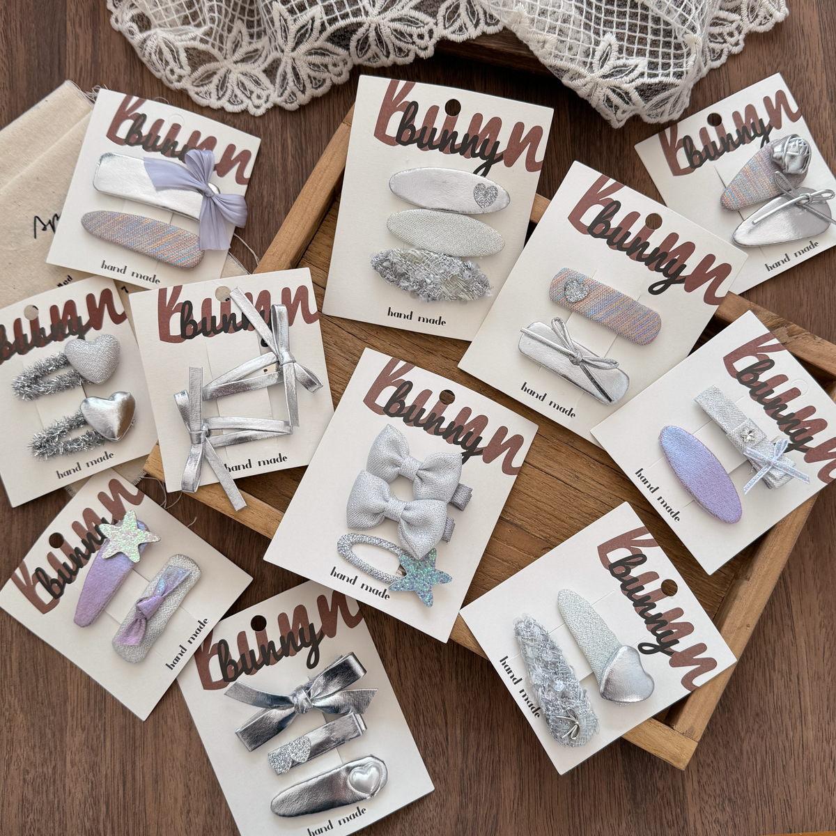 Magic Color silver Bright Leather Series Sweet Girl's Hairpin New All-match Cute Girl's Broken Hair Bangs BB Clip Headwear