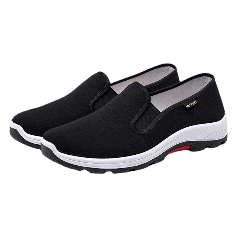 Summer old Beijing black cloth shoes Health shoes casual men's shoes thick-soled non-slip wear-resistant walking shoes work shoes driver shoes