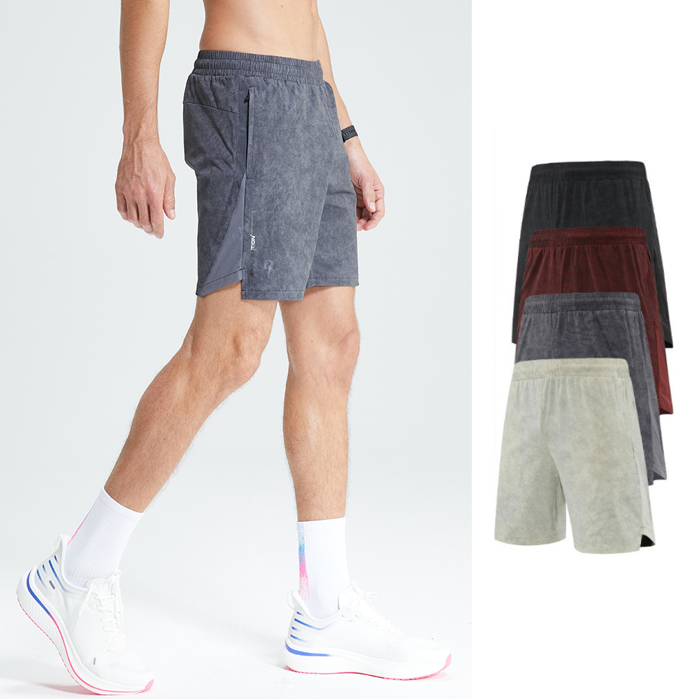 Cross-border Quick-drying Sports Shorts Men's Ice Silk Breathable Tie-dye Shorts Running Fitness Quick-drying Basketball Pants Tennis Pants