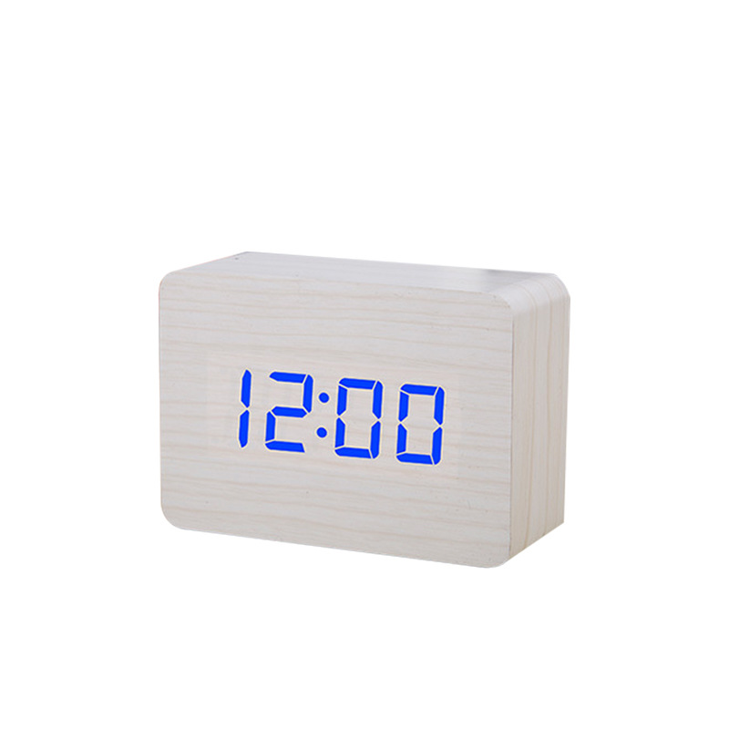 Picture of Source Manufacturer Electronic Clock Rectangular Wooden Clock Mini Alarm Clock Digital Clock Led Wooden Clock Luminous