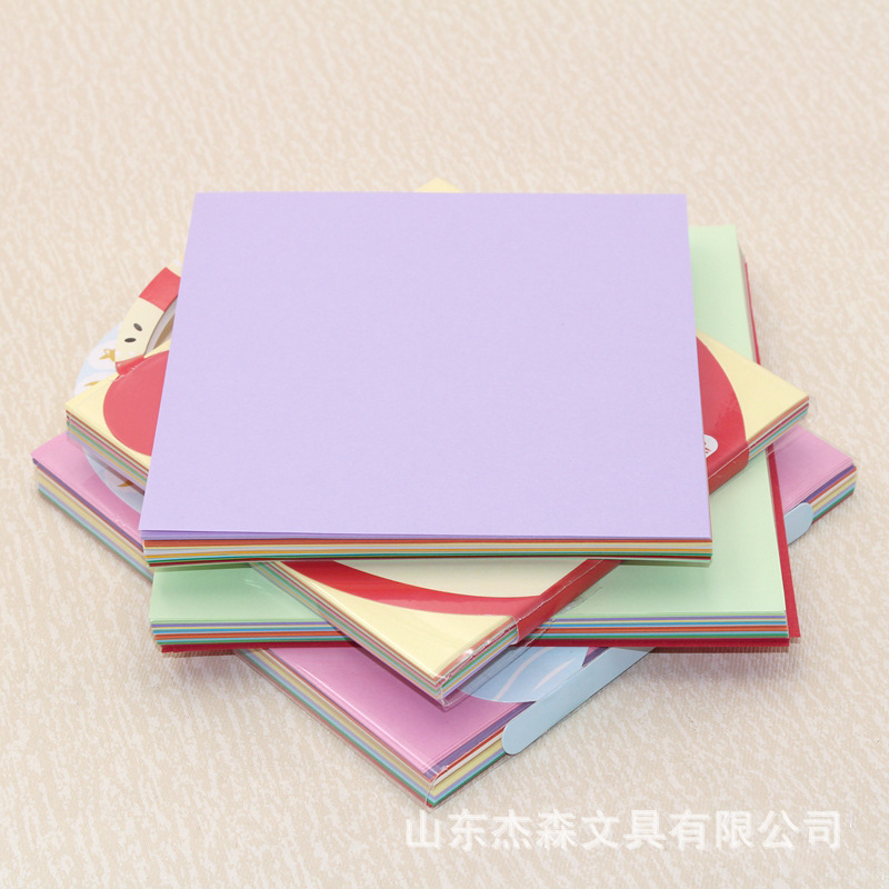 Picture of Huiyang cartoon hand origami 17cm square 100 pieces of color handmade paper 10 color origami 15cm children's diy