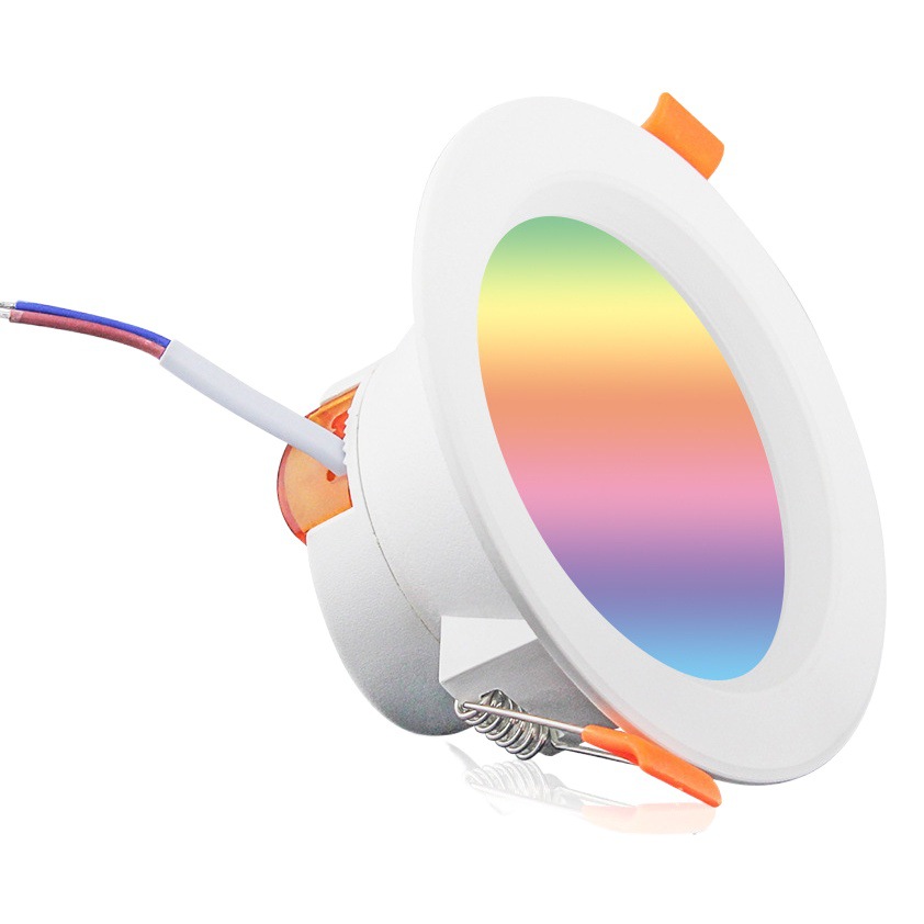 wifi graffiti smart downlight RGBCW full color light dimming Alexa voice modern European 10W downlight cross border