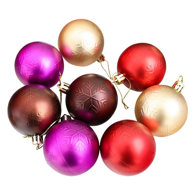 Snowflake Christmas Ball Pvc Christmas Tree Pendant Red Christmas Supplies Gift Decoration Ball Christmas Display Ball