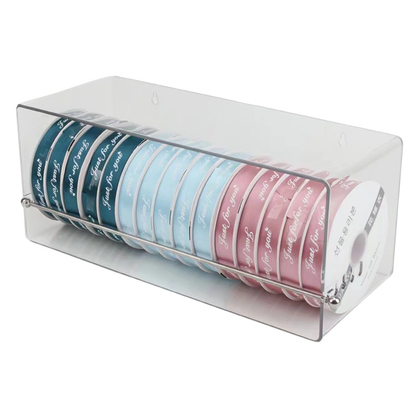 Transparent Acrylic Storage Rack Flower Shop Materials Supplies Floral Flowers Bouquet Packaging Convenient Flower Ribbon Rack
