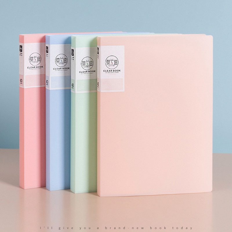 Morandi Data Book A4 folder transparent insert test paper organization artifact data book large capacity storage book