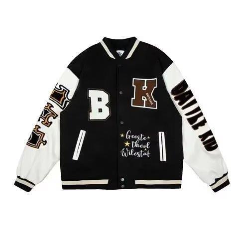 Picture of 2023 American Fashion Vintage Letter Embroidered Printed Baseball Jacket Cotton-padded Women's Loose Spring and Autumn Handsome Jacket