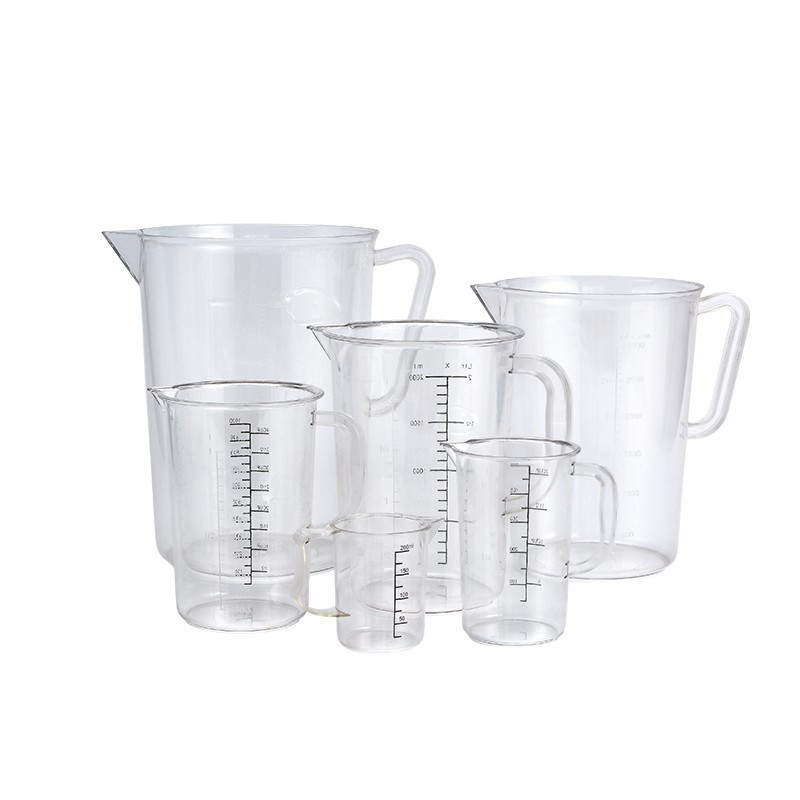 Picture of Transparent Acrylic PC Measuring Cup Plastic Scale Measuring Kettle Thickened High Temperature Milk Tea Shop Supplies Black Scale Measuring Cup