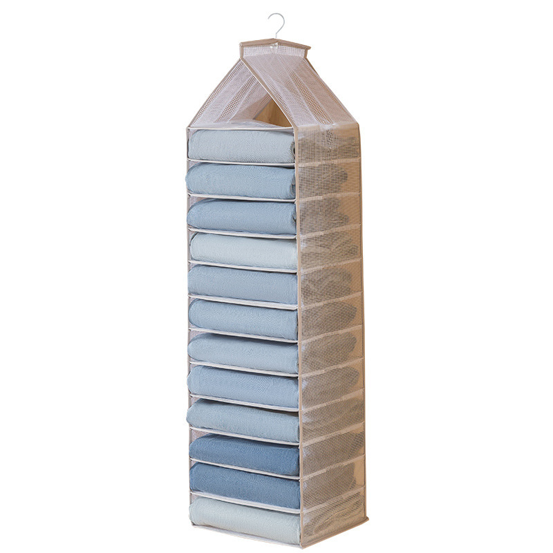 Picture of Hanging Wardrobe Storage Box Oversized Pants Clothes Layered Storage Hanging Bag Clothes Separating Bag Storage Cabinet Hanging Bag