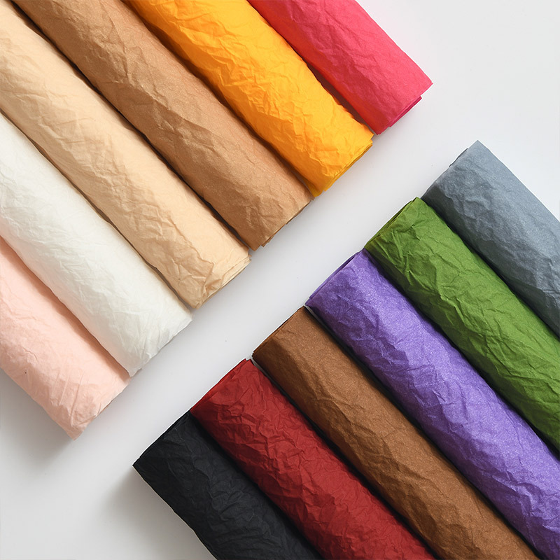 Dyed paper pleated paper handmade florist paper snow Nai puffy hand soft paper flowers bouquet flower shop packaging materials wholesale