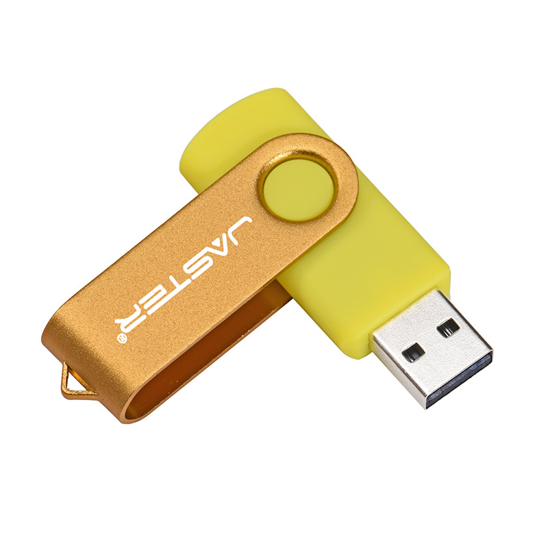 Picture of Plastic color USB flash drive laser diy engraving U disk creative commemorative gift silver clip rotating 64G waterproof U disk