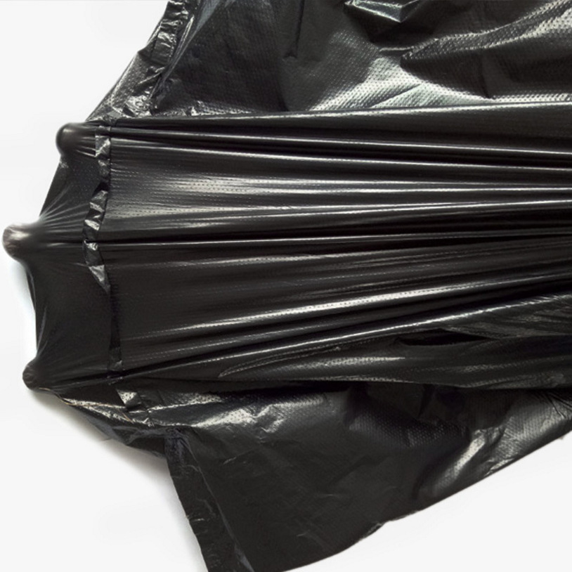 Picture of [50 garbage bags] garbage bags household thickened disposable black vest-type portable garbage bags