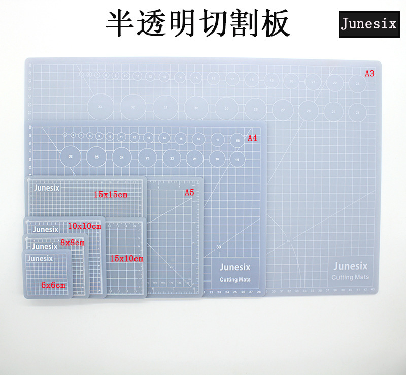 Picture of Junesix Translucent Cutting Pad Board Hand Account Sticker Cutting Pad Board Rubber Seal Pad Board Cutting Board