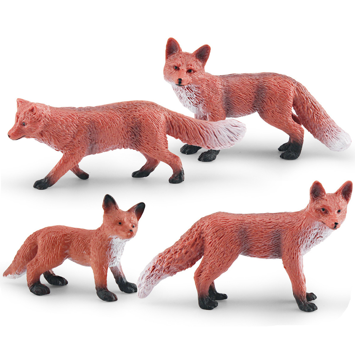 Cross-border Simulation Forest Animal Fox Model Children's Cognition Firefox Red Fox Red Fox Sand Table Decorative Desktop Ornaments