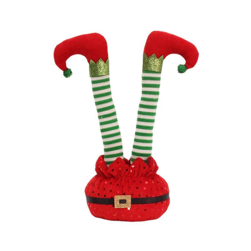 Picture of Factory wholesale cross-border new Christmas decorations inverted elf legs holiday party interior decoration