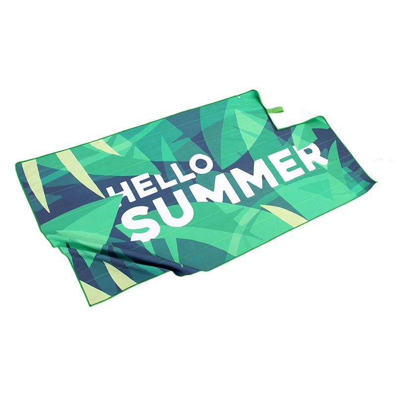 Foreign trade Amazon beach towel double-sided velvet printed adult absorbent microfiber non-stick sand swimming quick-drying towel