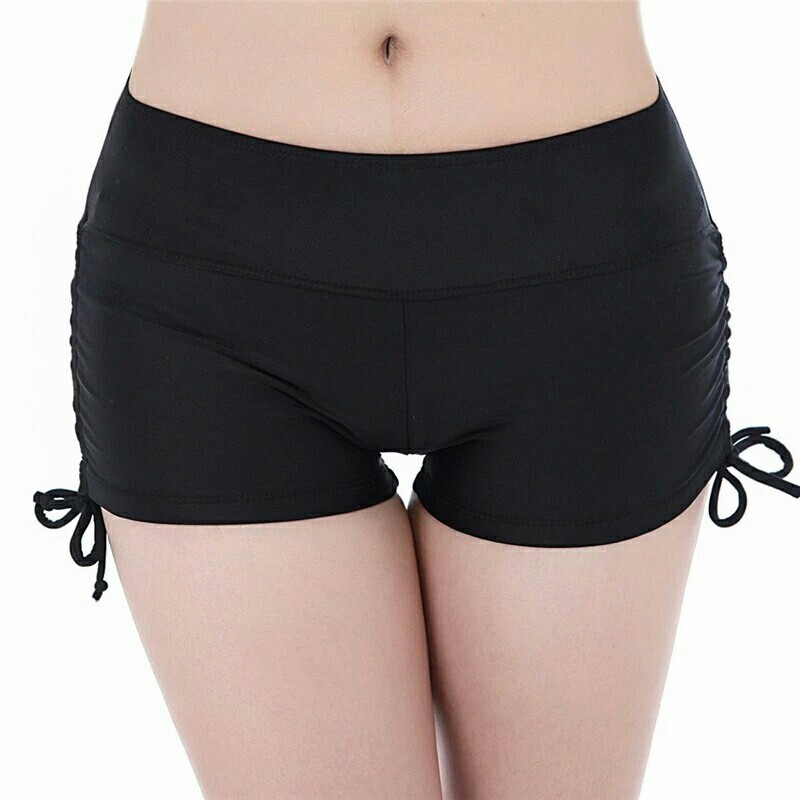 2020 cross-border foreign trade swimming trunks women's base anti-exposure boxer sports yoga shorts safety beach pants drawstring