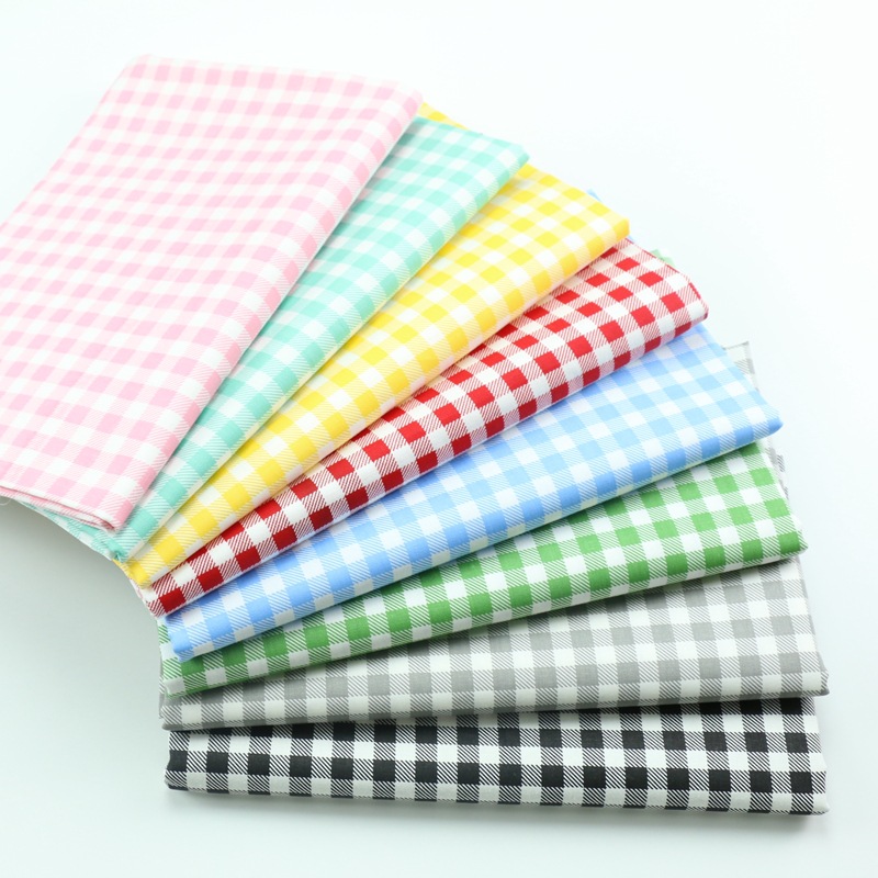8mm Color Plaid Cotton Printed Fabric Cotton Twill Fabric Home Textile Bedding Wrap Cotton Fabric