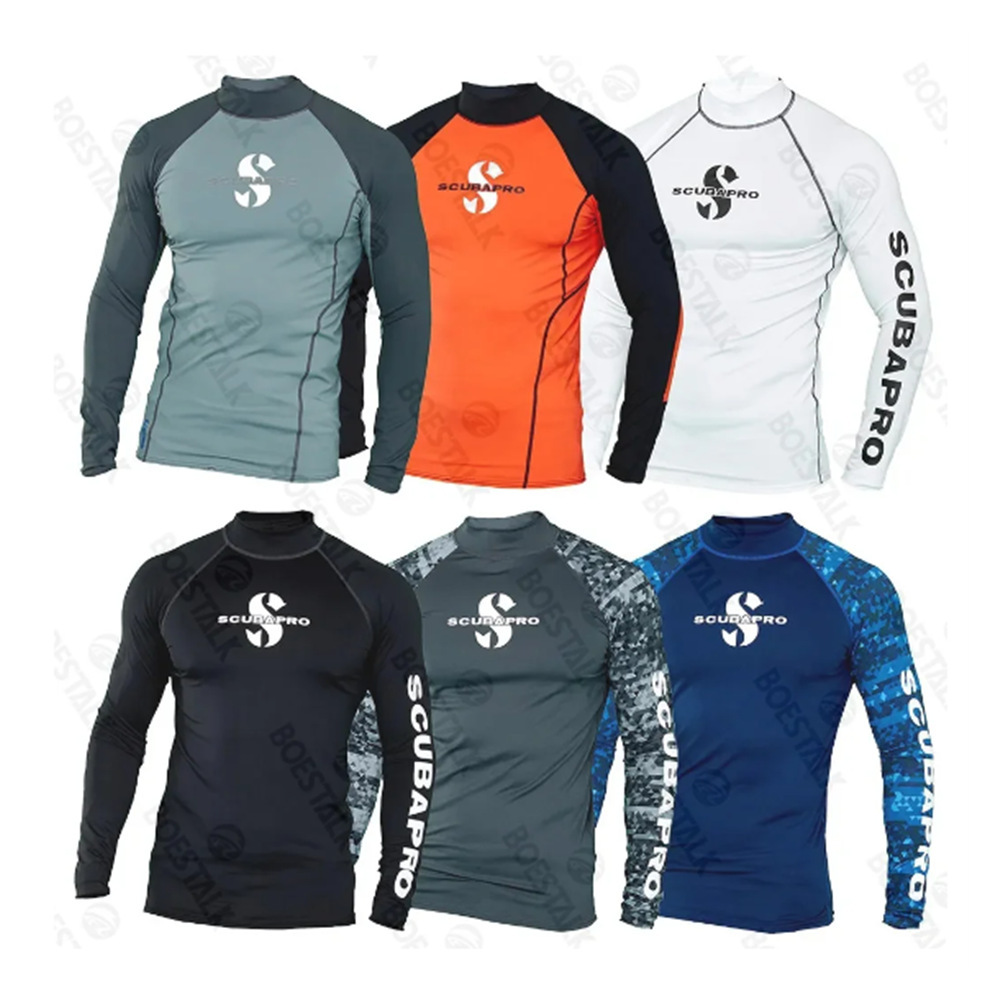 in stock Men's Swimming Long Sleeve Swimsuit UV Protection Outdoor Sports Beach Diving Surfsuit Sun Protection Clothing