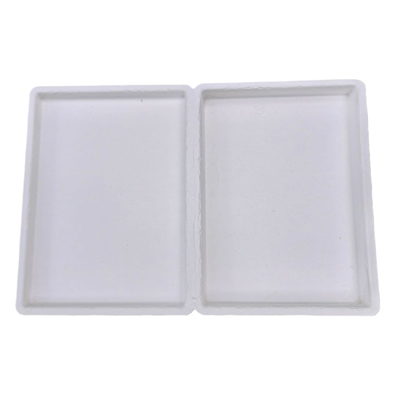 White Male Model Paper-Plastic Box, Book Box, Jewelry Box, Dry-Pressed Biodegradable Eco-Friendly Paper Tray, Pulp Molding, Earthquake-Resistant Design