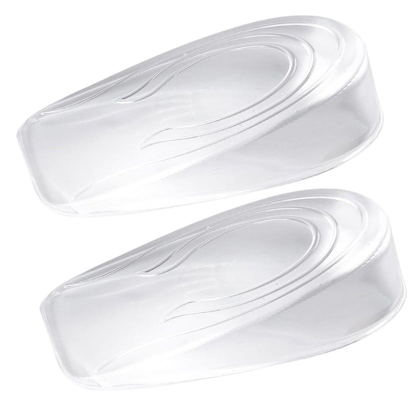 Flower-Shaped Invisible Height-Increasing Insoles for Women, Pu Silicone Half Insoles, Soft Invisible Height-Increasing Insoles for Men, Heel Half Insoles