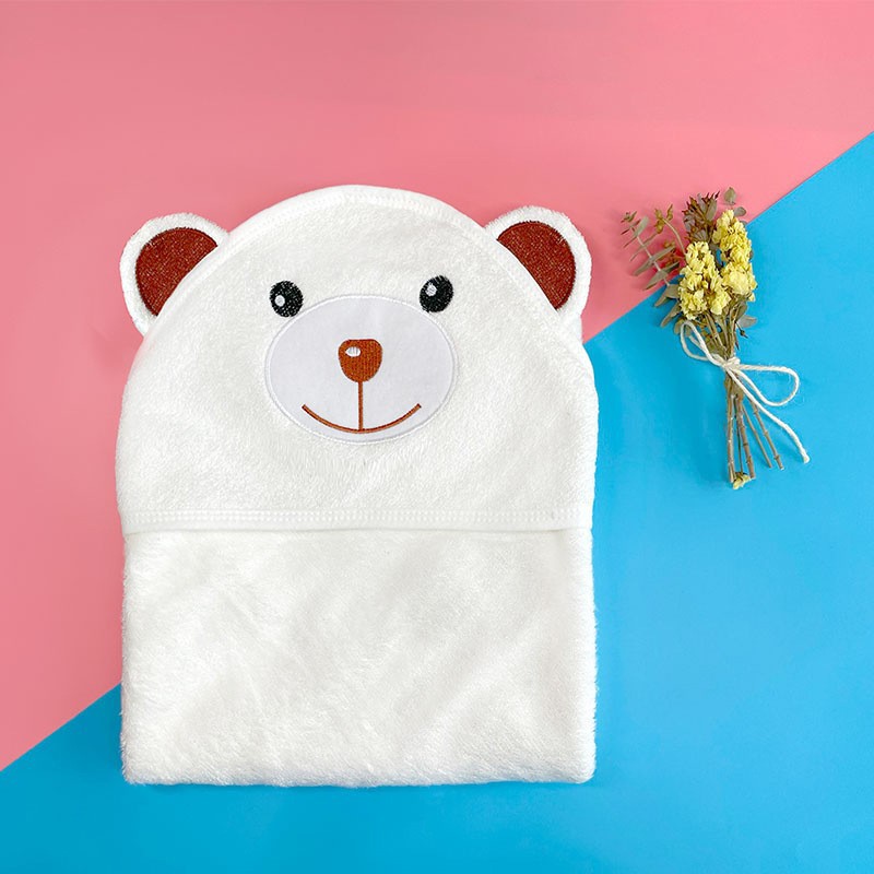 Picture of Baby Bath Towel Cushion Hooded Class A Bamboo Fiber Coated Newborn Baby Swaddling Children's Bath Towel Cover Blanket Cloak