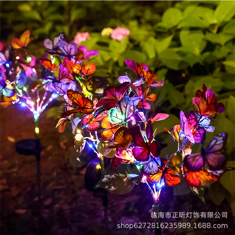 Cross-border butterfly flower solar floor light led lights string small daisy outdoor courtyard garden decorative lawn light