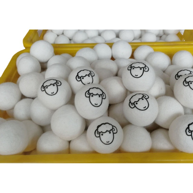 in stock supply felt ball laundry ball drying ball lamb printing wool laundry ball