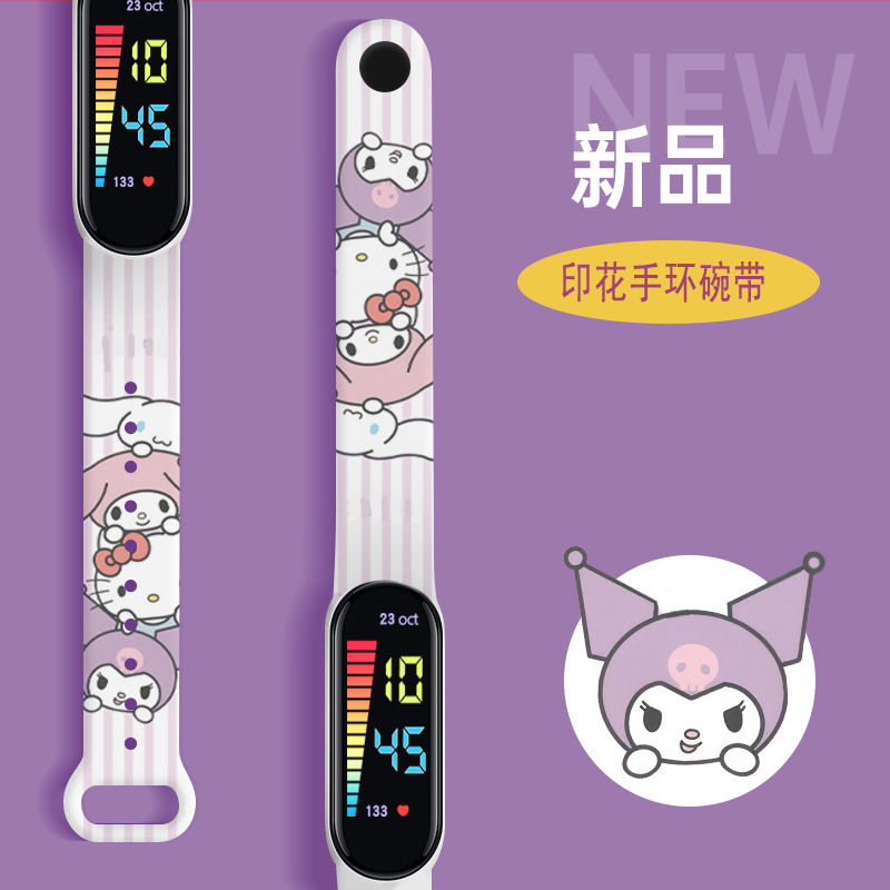 Picture of Cross-border in stock meters 12 printed LED waterproof electronic watch cartoon student cute bracelet wristband watch wholesale