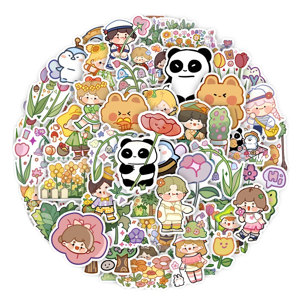 60 new original cute girl spring travel stickers decorative phone case luggage guitar waterproof stickers