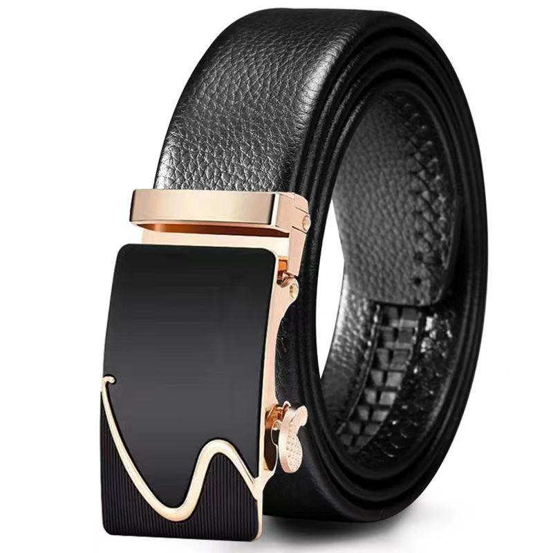 Picture of Men's belt automatic buckle litchi pattern belt business gift online shop clothing accessories gift pants belt factory wholesale